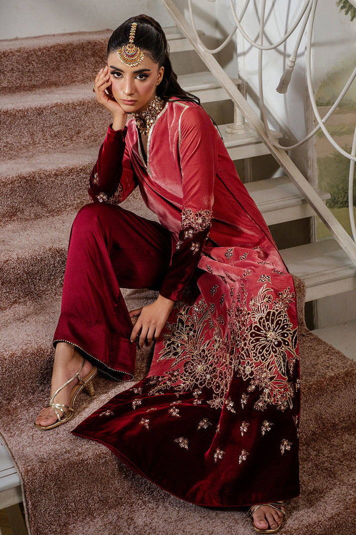 Cherry Wine Designer Wear Dress