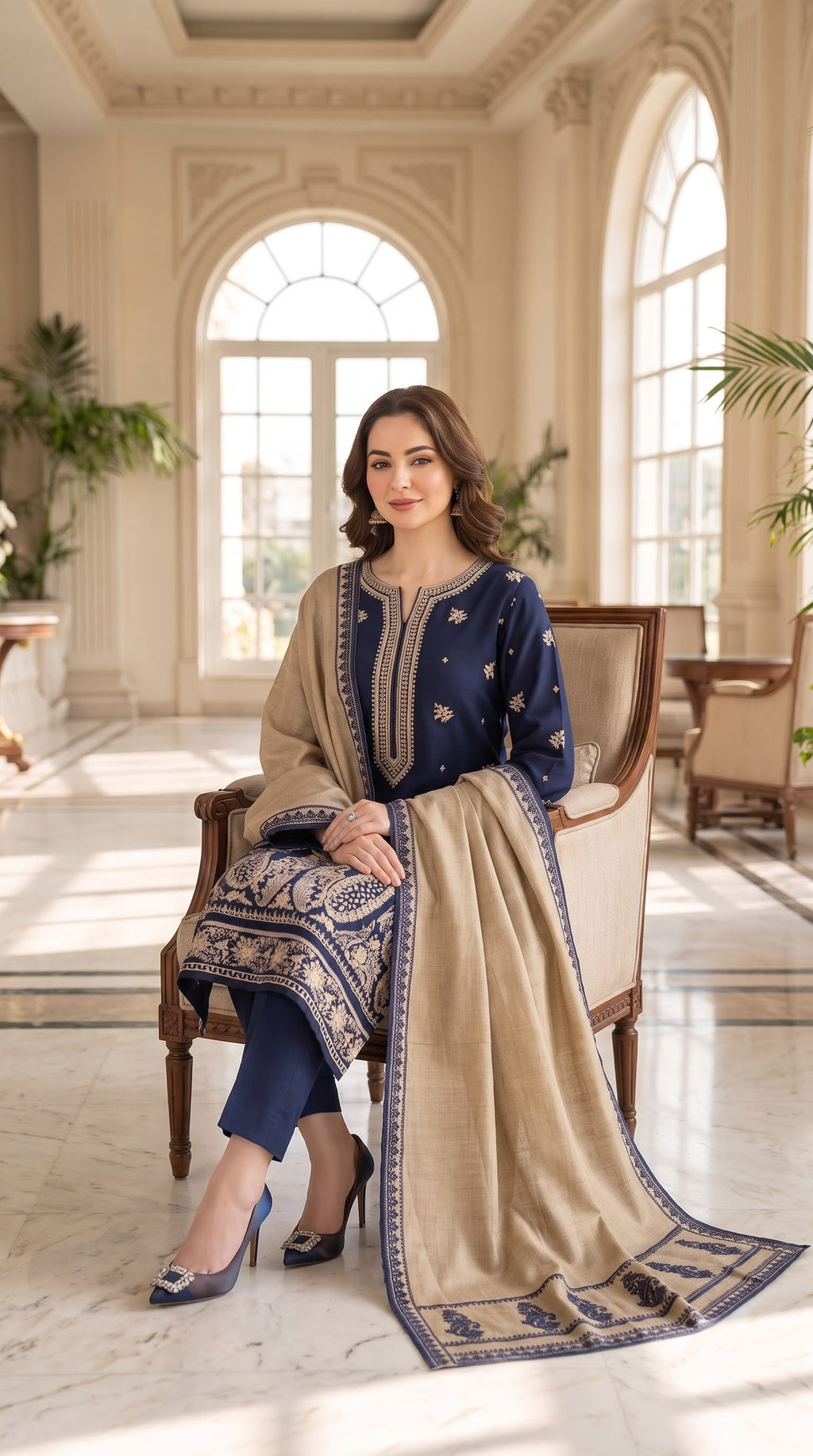 Embroidered Luxury Winter Creation
