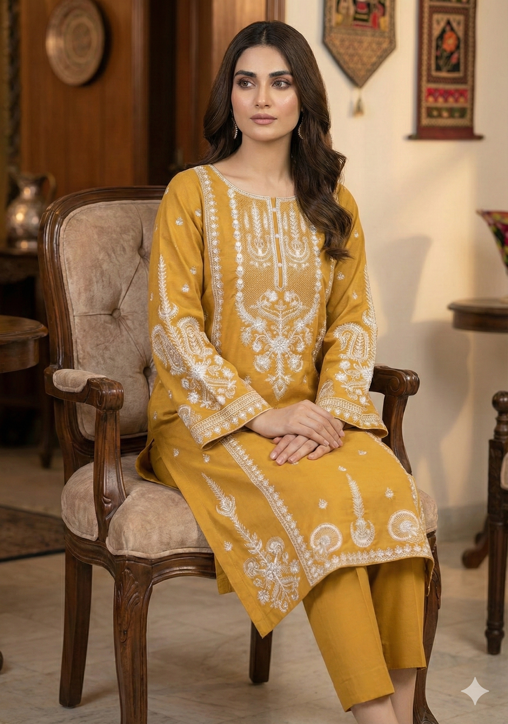 Embroidered Karandi 2 pcs