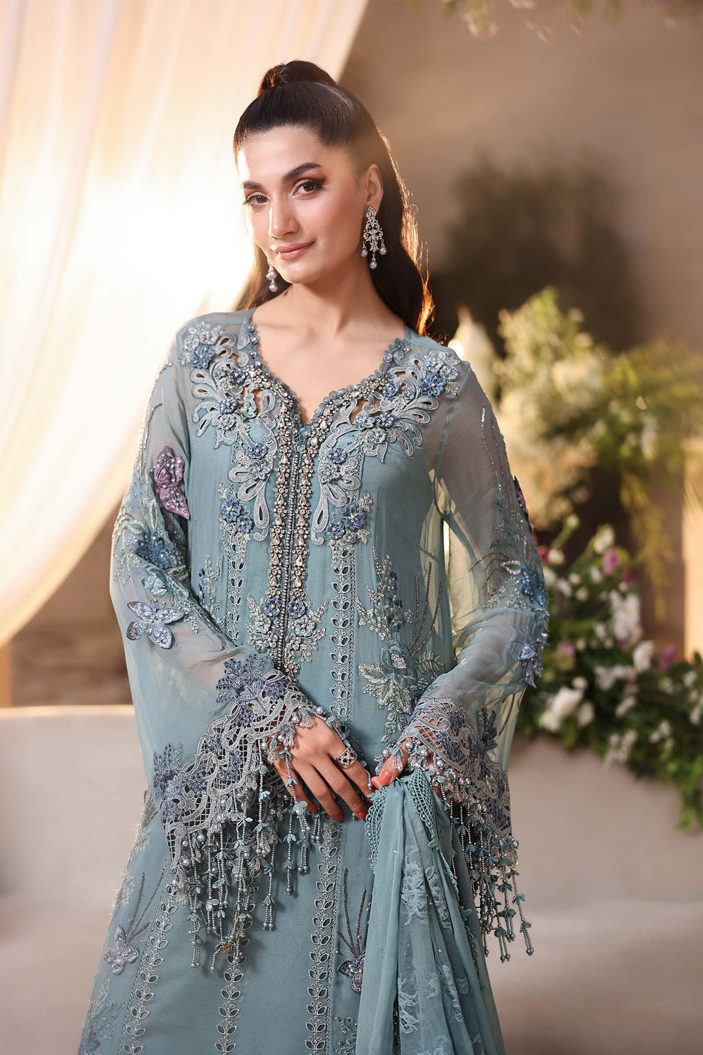 Maria B Embroidered Luxury Chiffon Dress