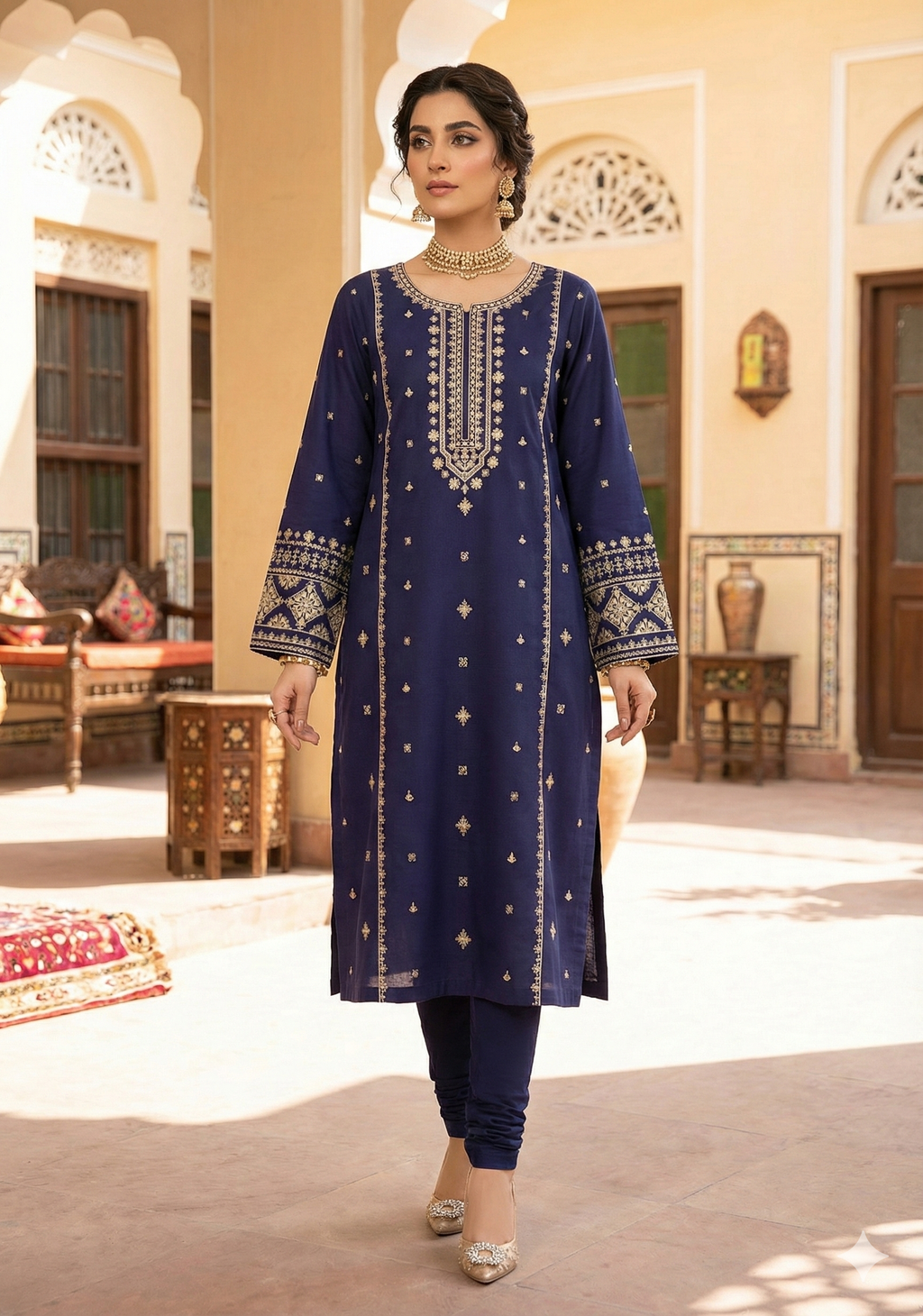 Embroidered Karandi 2 pcs