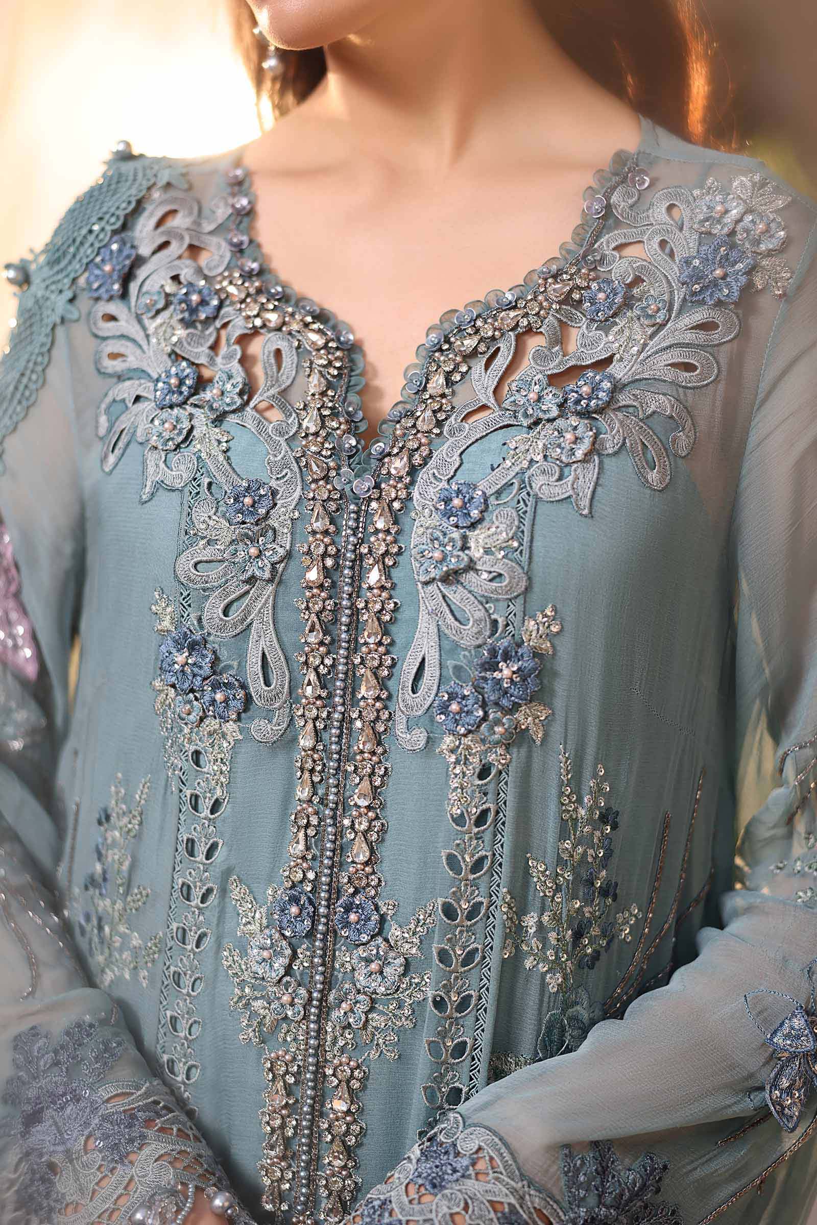Maria B Embroidered Luxury Chiffon Dress