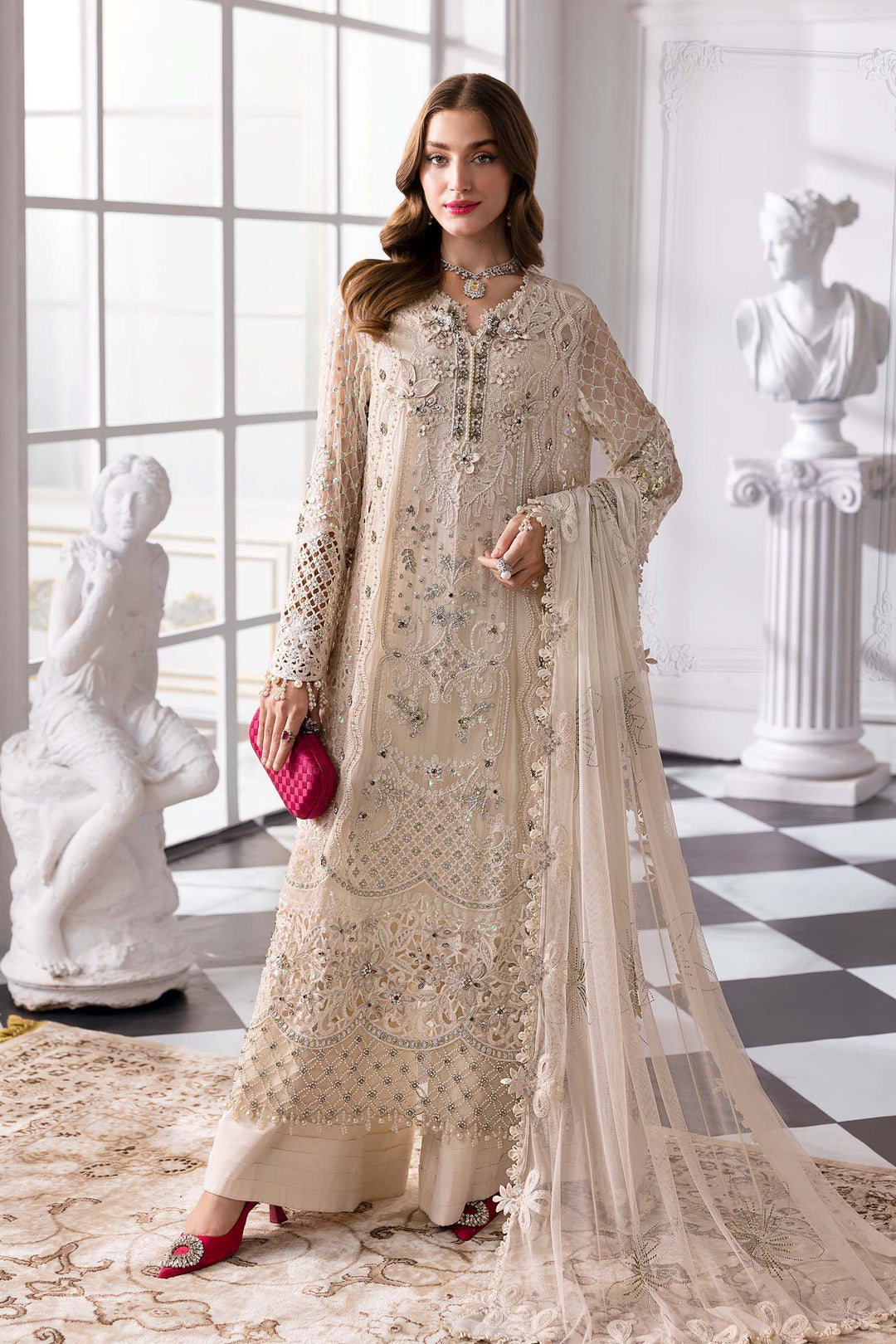 Maria B Embroidered Chiffon Suit