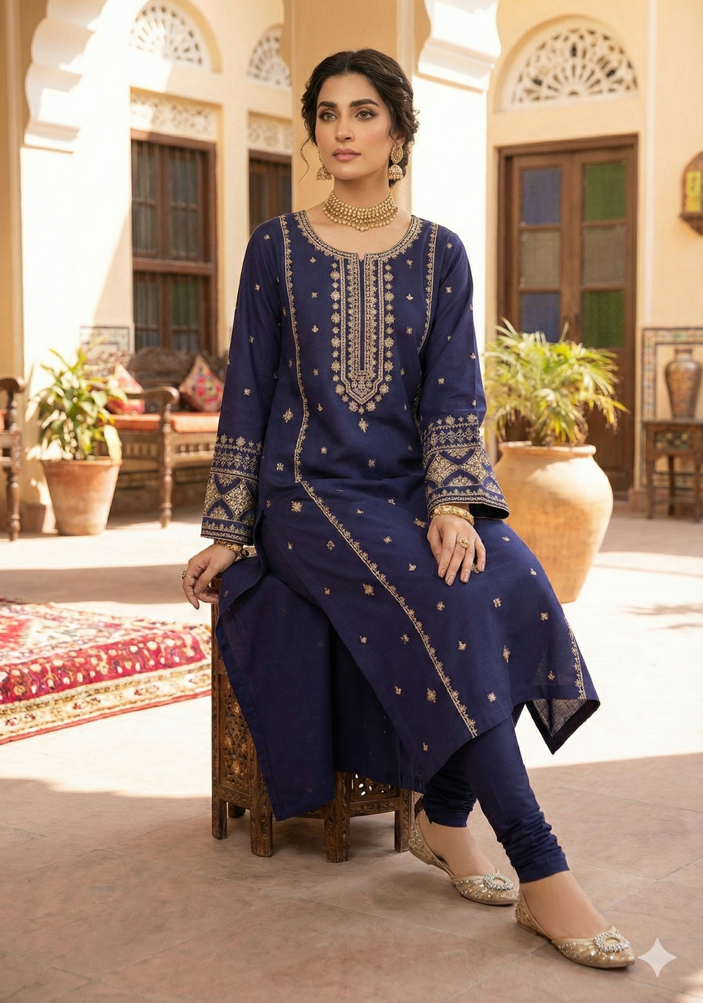 Embroidered Karandi 2 pcs