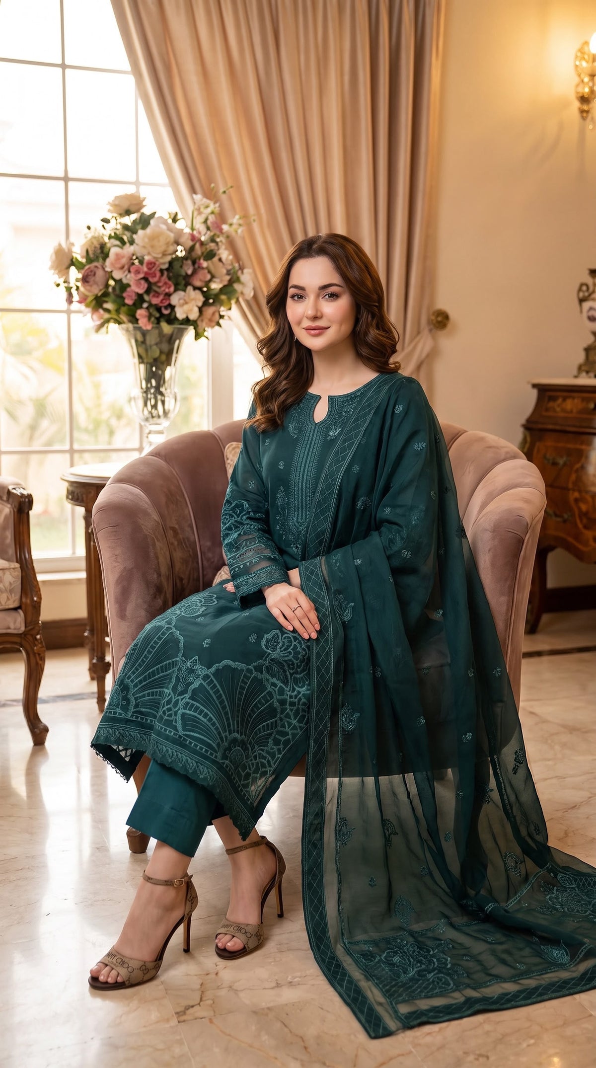 Embroidered Luxury Winter Creation