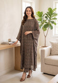 Chinese Pure Printed Chiffon Kaftan