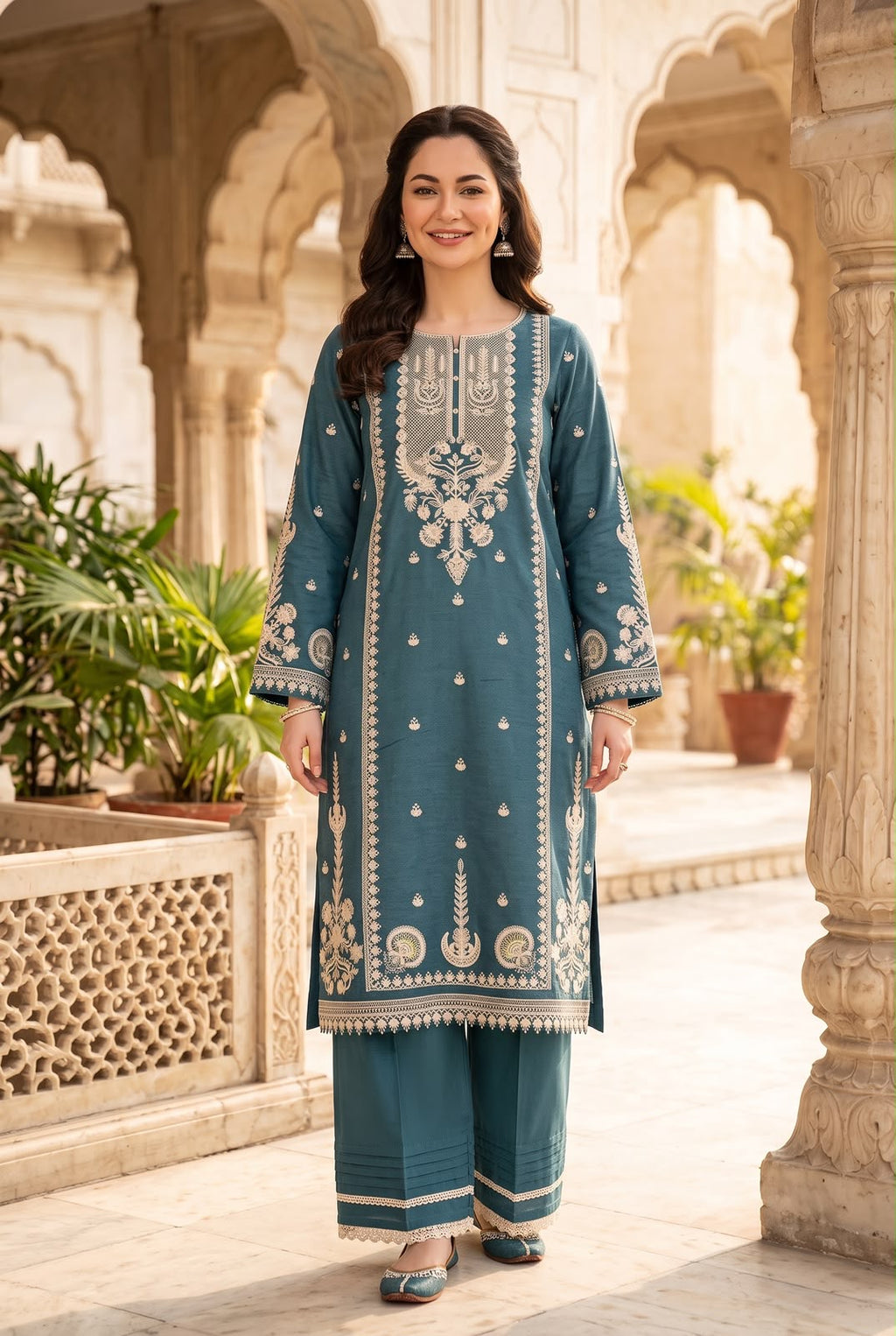Embroidered Luxury Winter Creation 2 Pc