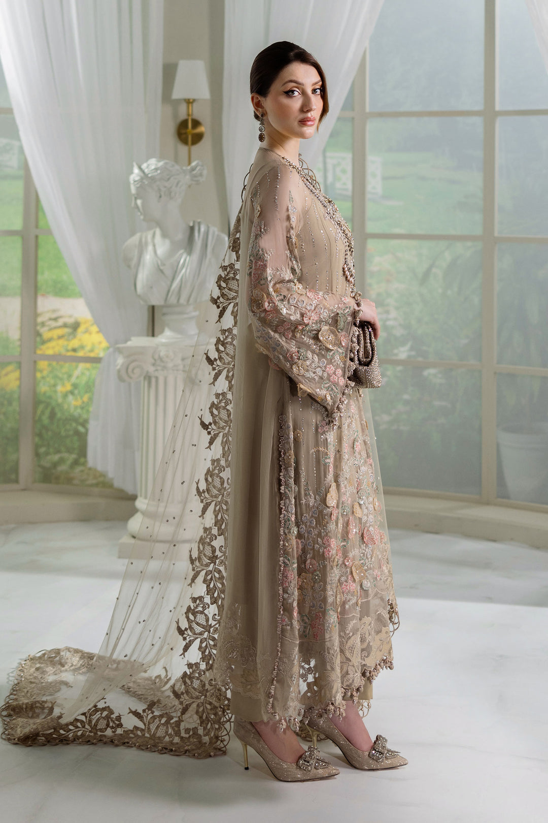 Maria B Embroidered Chiffon Suit