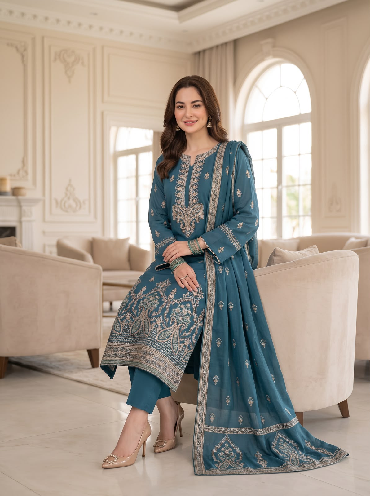 Embroidered Luxury Winter Creation