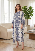 Printed Shamooz Silk Kaftan