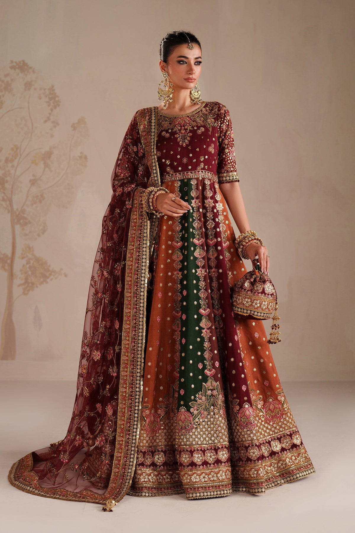 Baroque Embroidered Bridal Wear
