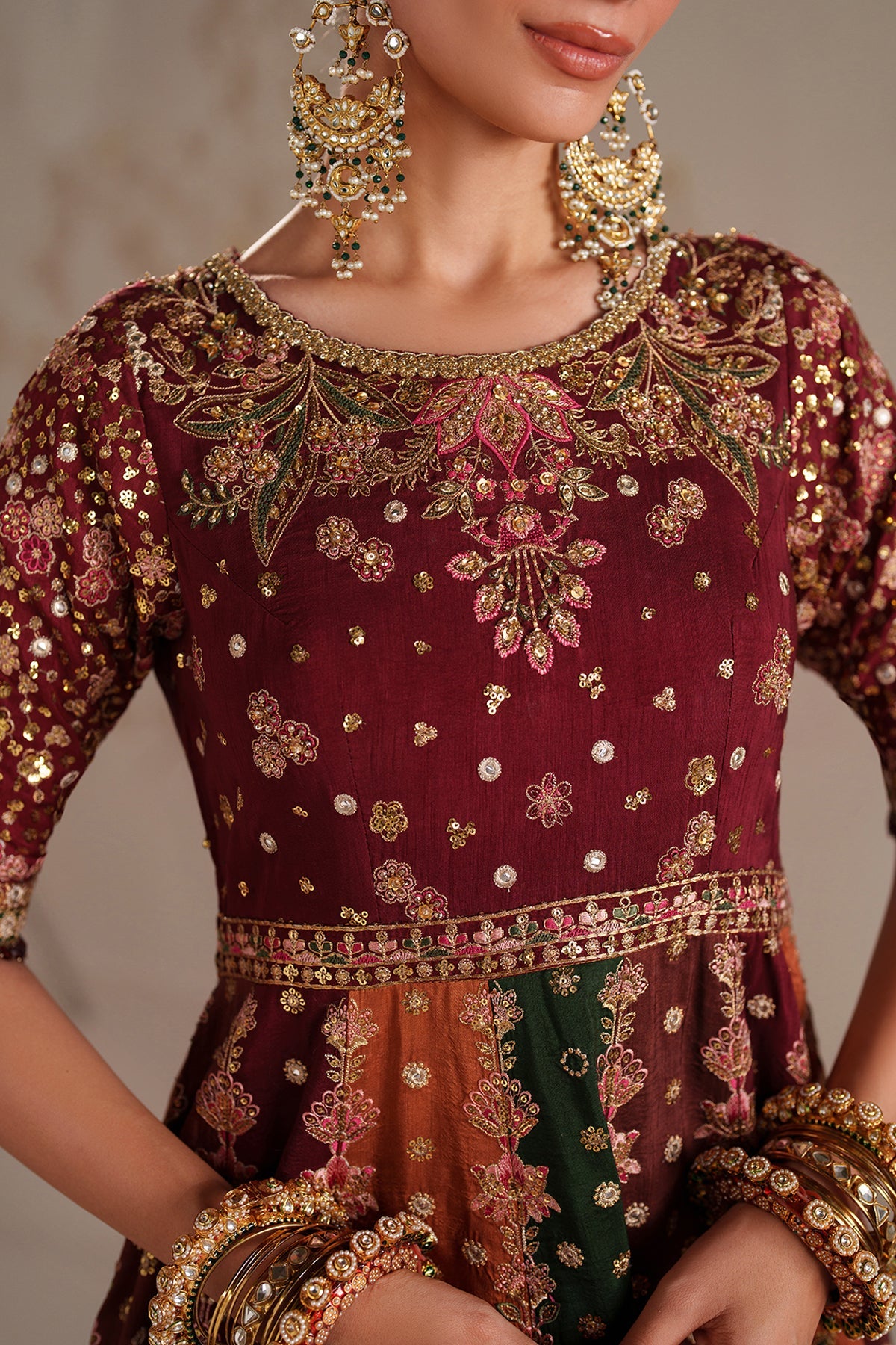 Baroque Embroidered Bridal Wear