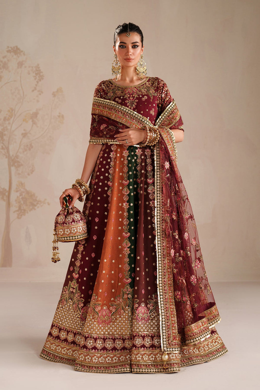 Baroque Embroidered Bridal Wear