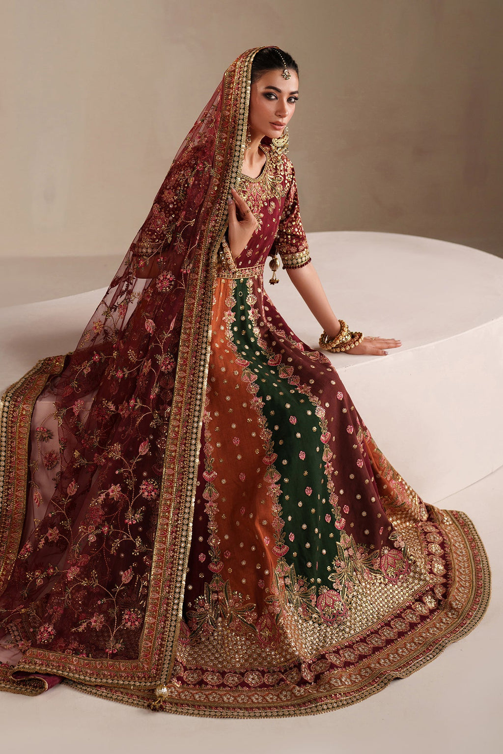 Baroque Embroidered Bridal Wear
